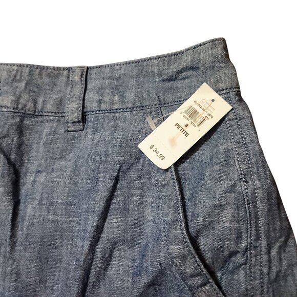 GAP Women's Girlfriend Khaki Short size 8 Blue Chambray NWT - Picture 4 of 6